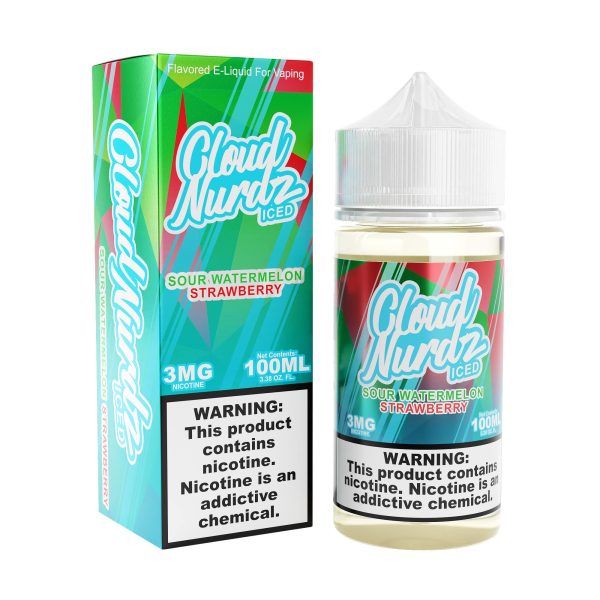 جویس کلود نوردز هندوانه توتفرنگی یخ Cloud Nurdz Sour Watermelon Strawberry Iced 100ml