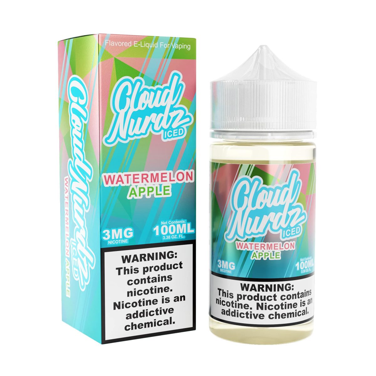 جویس کلود نوردز هندوانه سیب یخ Cloud Nurdz Watermelon Apple Iced 100ml