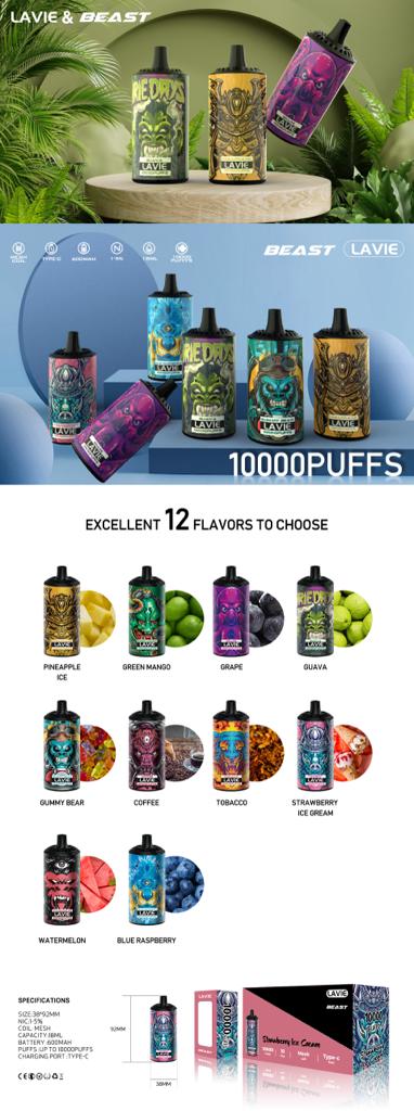 پاد یکبار مصرف لاوی 10000 پاف Lavie 10000 Puffs Disposable Vape