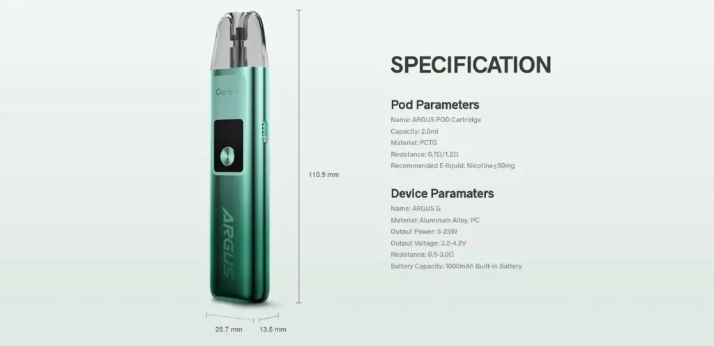 پاد ووپو آرگاس جی VooPoo Argus G POD
