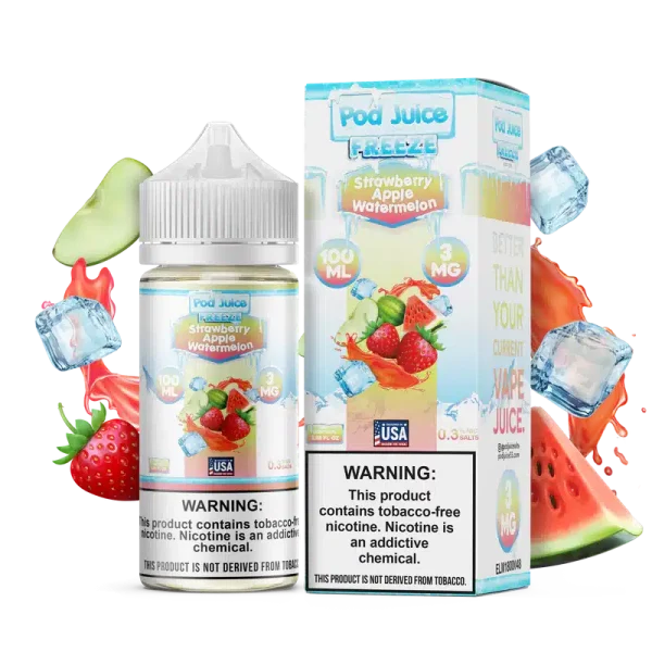 جویس پاد جویس توتفرنگی سیب هندوانه یخ Strawberry Apple Watermelon Freeze 100ml
