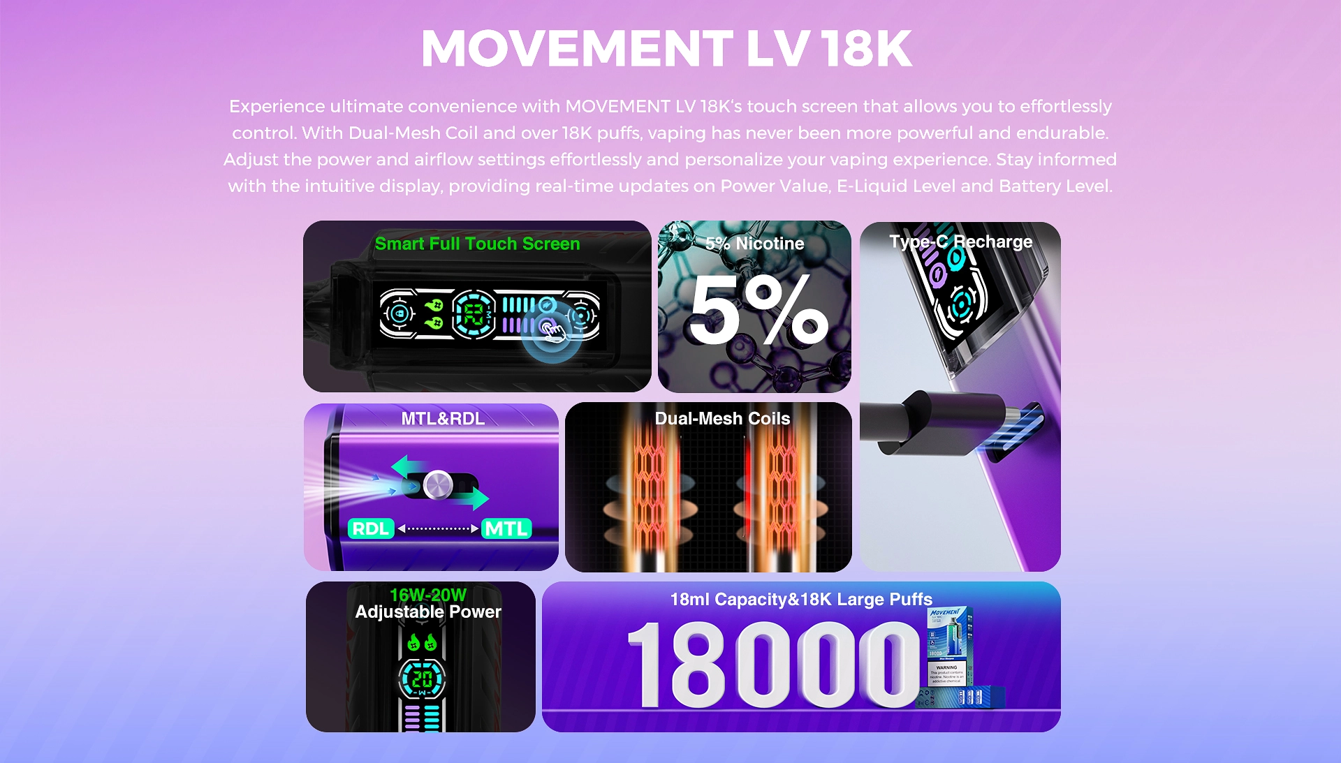 پاد یکبار مصرف لاست ویپ 18000 پاف
